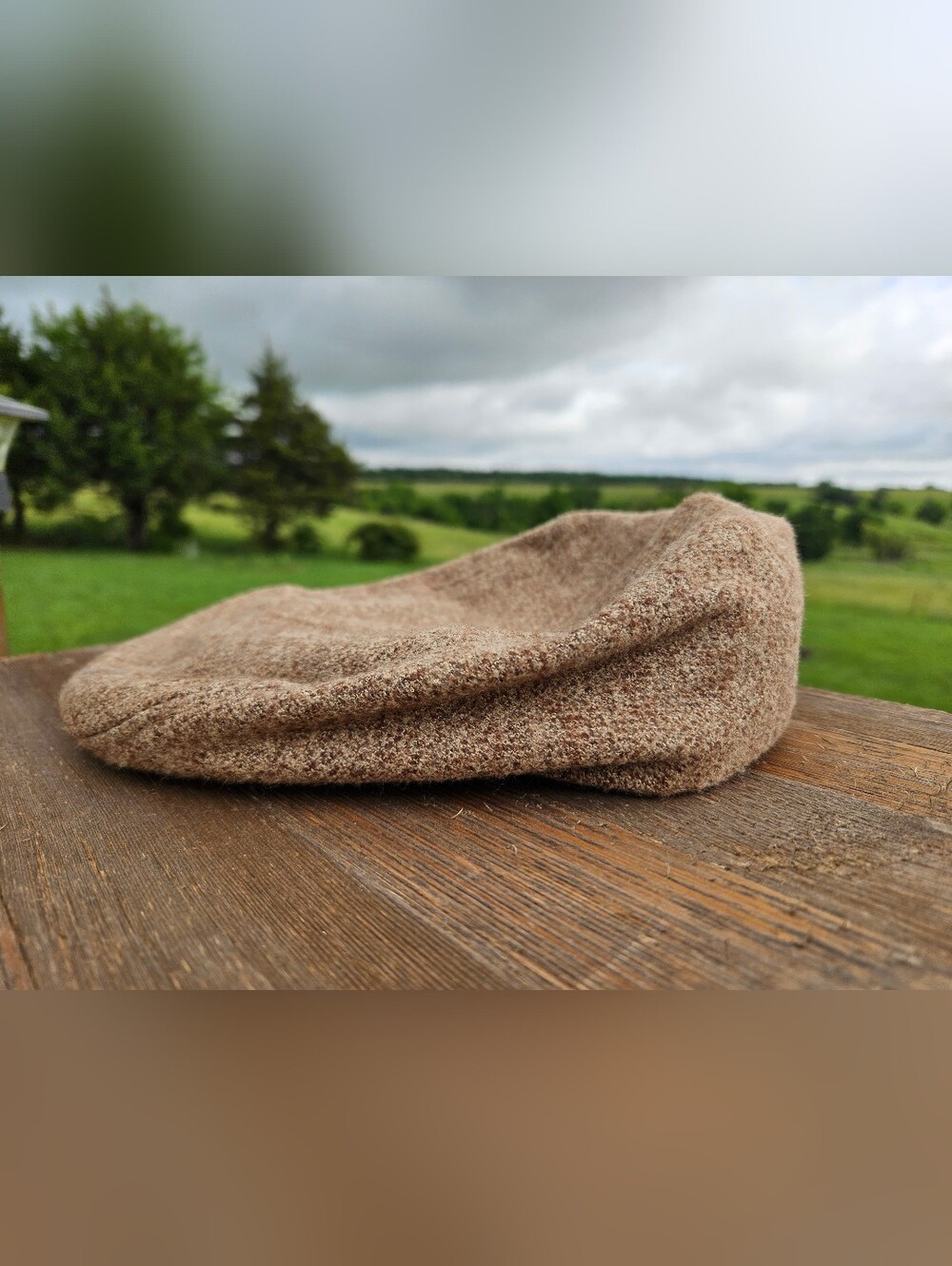 Headmaster Wool Blend Flat Cap Hat Medium Brown Marled Newsboy Cabbie Ivy Golf